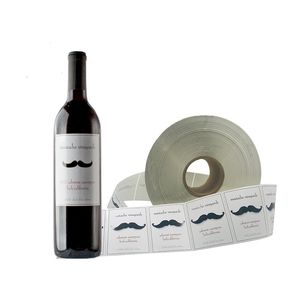 Autocollant adhésif personnalisé pour vin rouge, Logo personnalisé, étiquettes de vin de raisin, papier spécial, décalcomanie pour bouteille de luxe de haute qualité