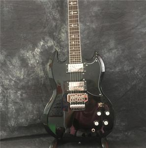 Guitare électrique SG Black personnalisée avec vibrato SG Guitar 24 Grades Tout style de guitare peut être personnalisé 1520486