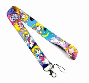 Lanière de dessin animé pour filles, mignon, pour clés, carte d'identité, sangles de téléphone portable, porte-badge USB, sangle de cou, corde de suspension, lanière Lariat