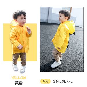 Bonito Dinosaurio de poliéster para bebé, Chubasquero Impermeable para exteriores, Poncho Impermeable para niños y niñas, chaqueta de lluvia amarilla