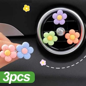 Cute Flower Aromatherapy Car Air Outlet Decoration Perfume Freshener Clip Flora Auto Interior Ornament