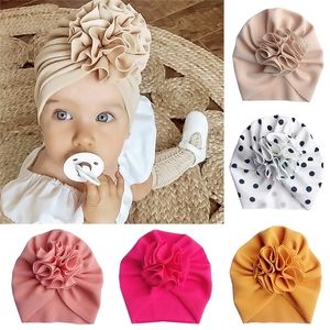 Cute Flower Baby Hat Toddler Turban Infant Head wraps Kids Bonnet born Toddler Beanie Cap para 018m 220617