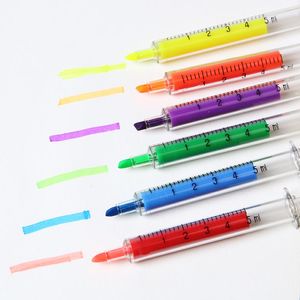 Cute Kawaii Novelty Nurse Needle Syringe Shaped Highlighter Marker Marker Pen Stationery School Supplies Free Novelty Nurse Needle Syringe