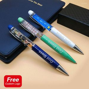 Mignon métal stylos à bille cadeau pour enfants personnalisé LOGO personnalisé étudiant pratique calligraphie stylo bureau papeterie en gros