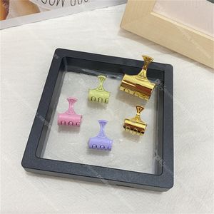 Mini pinces en métal avec lettres, couleur bonbon, petites pinces à cheveux, petite frange, épingle à cheveux, bijoux, vente en gros