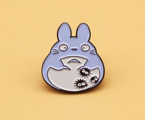 Broche mon voisin Totoro en émail, Animal mignon, elfe des cendres, décoration de ventilateur d'anime, emblème de fille, sac de vêtements, accessoires 3694943