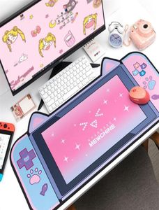 Mignon de jeu non glisser-fossé PAD CARTOON CHAT CHAT CHAT AND CHIEN EORTES GRANDE ORTORPORTATION DU BURAT DE GAMING MAT ROSE ACCESSOIRES D'ordinateur rose 284763467