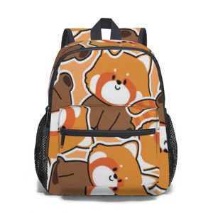 Mignon panda rouge enfants école sac à dos enfant cartable Bookbag primaire étudiant sac pour filles garçons 240102