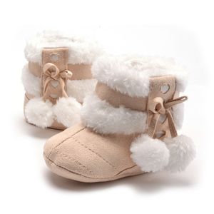 Mignon neige coton mélange chaud couleur en gros 10 pièces disponibles infantile à semelles souples nouveau-né hiver bébé chaussures pour fille anti-dérapant chaussons de noël