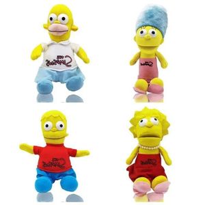 Bonitos juguetes de peluche de Los Simpson, juegos para niños, compañeros de juego, regalos de cumpleaños, decoración de habitación