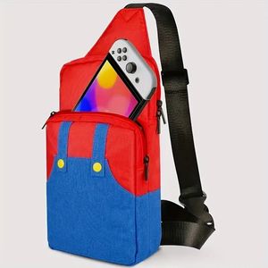 Joli sac de voyage pour Nintendo Nintendo Switch, sac portable OLED Lite, petit sac à dos étanche portable portant bandoulière épaule poitrine sac de jeu étui