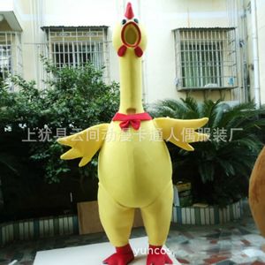 Costume de poulet jaune mignon pour adulte Animal mascotte Fursuit publicité Promotion marche dessin animé volaille Performance vêtements
