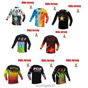 CWDI T-shirts pour hommes T-shirt de course tout-terrain pour enfants Maillot de vélo de montagne Enduro Bat Fox Chemise de VTT Vêtements de motocross pour enfants à séchage rapide