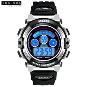 cwp SMAEL enfants montres garçons montres à Quartz étudiant Sport 50 M étanche réveil 0508 enfants LED numérique A7