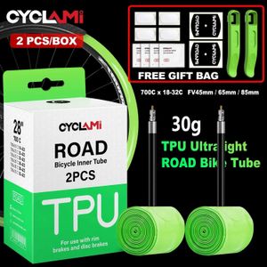 Cyclami Ultralight 30g Bicycle Inner Tube Road Bike TPU Tire 45 mm 65 mm 85 mm Super Light français 240325