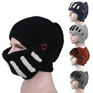 Gorras de ciclismo Máscaras Hombres Novedad Máscara Sombrero elástico Moda Casual Caballero romano Gorro de punto Pérdida de cabello Bufanda para la cabeza Envoltura suave y cómoda