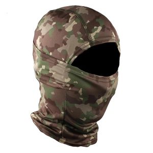 Casquettes de cyclisme Masques Tactique Camouflage Balaclava Armée Masque Facial Cyclisme En Plein Air À Séchage Rapide Bouclier Militaire Moto Crâne Masque Casque De Chasse Cap 231216