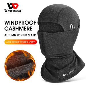 Casquettes de cyclisme Masques WEST BIKING Écharpe d'hiver Balaclava Masque de vélo Bandeaux Hommes Femmes Coupe-vent Vélo Bandana Courir Sports de plein air 231023