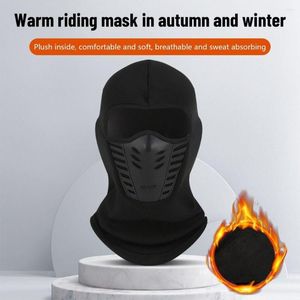 Casquettes de cyclisme hiver thermique cagoule moto écharpe chapeau hommes femmes Ski course coupe-vent en plein air vélo masque facial