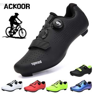 Cycling Footwear 2023 New Road Bicycle Shoes Men Cycling Sneaker Mtb Clits Route Cleat Dirt Bike Speed Flat Sports Racing Women Spd Pedal Shoes HKD230706