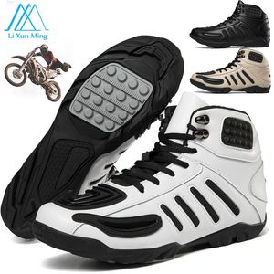 Calzado de ciclismo, botas profesionales para motocicleta, zapatos impermeables todoterreno de alta calidad para hombre, botas ligeras de carreras para montar al aire libre hasta 49 #
