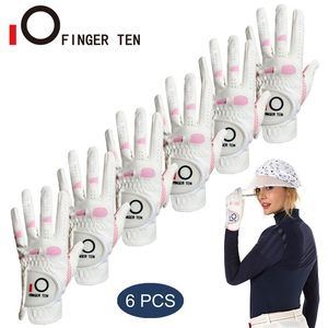 Guantes de ciclismo 26 piezas para mujer Golf mano izquierda derecha All Weathersof Grip Value Soft Golfer Durable PU cuero antideslizante guante Drop 230612