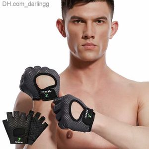 Guantes de ciclismo Hombres Gimnasio profesional Guantes de fitness Medio dedo Bicicleta Guante corto Antideslizante Transpirable Bicicleta Guantes sin dedos Q230825