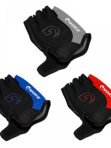 Gants de cyclisme -Vente de gants d'équitation en plein air pour hommes, coussin en caoutchouc antidérapant à demi-doigt confortable pour moto