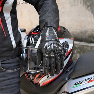 Gants cyclistes GLANTS SUMBRE GLANTS TUCT SPORTS SPORT LUVAS MOTORCYC PROTECTEUR GUANTES GLANTES POUR HOMMES FEMMES FEMMES NOIR L48