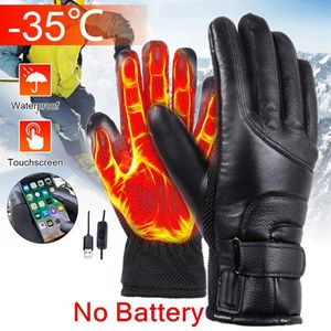 Cycling Gloves Winter Electric Heated No Battery USB Hand Warmer Heating Bike Thermal Touch Screen Waterproof Motorcycle 231023