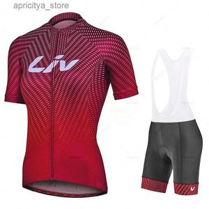 Cycling Jersey Sets 2022 Liv Pro New Women Cycling Clothing Mtb Bicyc Jersey Set Fa Team Ciclismo Girl Wear Mountain Bike Maillot Ropa Maillot L48