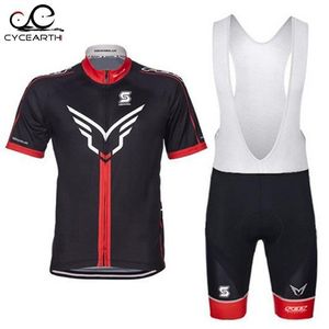 Maillot de cyclisme ensembles feutre hommes été à manches courtes respirant Maillot vélo vêtements Polyester Ropa Ciclismo 230728