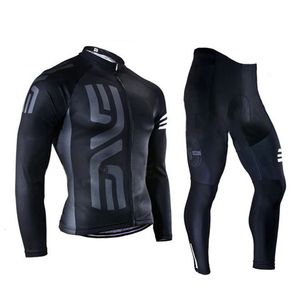 Ciclismo Jersey establece manga larga para hombres ropa de bicicleta pantalones con relleno de Gel transpirable verano 230801