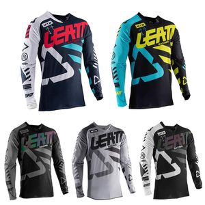Cycling Jersey Sets Mountain Bike Team Downhill Jersey MTB Offroad DH Bicycle Locomotive Shirt Cross Country Mountain MTB LEATT RACING JERSEY 230731