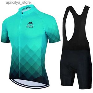 Jersey de ciclismo Red 2022 Saxo Ciclismo Ciclismo Men Summer Men New Short SEVE Camiseta Jersey Set Road Bike Cloth Bicyc Cycling Jersey L48