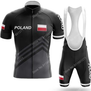 Maillot de cyclisme ensembles équipe pologne ensemble été hommes vélo vêtements vélo de route chemises costume cuissard vtt Ropa Maillot 230706