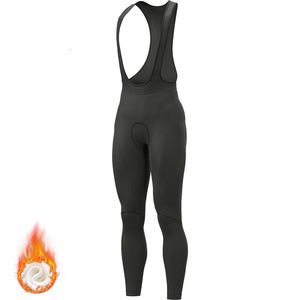 Ensembles de maillots de cyclisme Chaud hiver thermique polaire cyclisme long vélo bavoir pantalon 19D Gel Pad vélo bavoir collants vtt hommes Ropa Ciclismo 230224