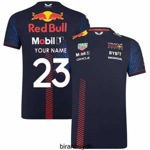 Camisetas de ciclismo para hombres 2023 la nueva temporada F1 Fórmula 1 Equipo de carreras Uniforme Manga corta Cuello redondo Ropa de secado rápido Polo personalizado para hombres 11 # Sergio