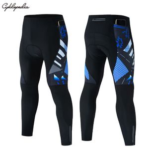 Cycling Pants 3 Pockets Pro Shockproof Bicycle Long Pants Cycling Bibs trousers Mountain Bike Breathable Men's Gel Padded Bike Tights Triathlo 230807