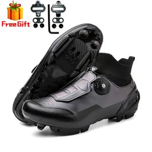 Cycling shoes Vtt crampons hommes carbone vitesse vélo chaussures femmes course de montagne plat SPD route cyclisme chaussures en plein air cyclisme 240108