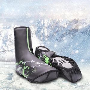 Zapatos de ciclismo cubrezapatos de invierno MTB montaña bicicleta de carretera cubiertas de zapatos ultraligeros impermeables a prueba de viento cubierta cálida reflectante