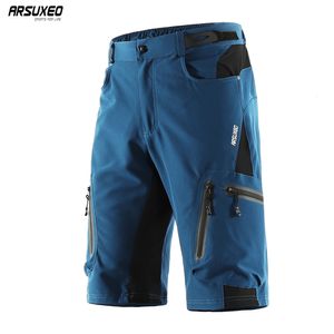 Cycling Shorts ARSUXEO Mens Outdoor Sports MTB Downhill Trousers Mountain Bike Bicycle Water Resistant Loose Fit 1202 230802