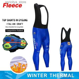 Pantalons thermiques d'hiver Quick Step hommes cyclisme équipe vélo Fece Bicyc pantalon serré vtt porter Pantalone Ciclismo Inverna Uomo L48