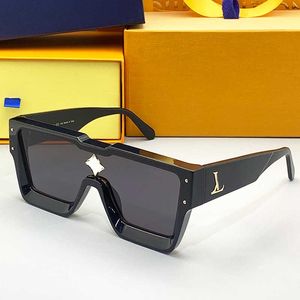 Cyclone Sunglasses Z1547 Diseñador de marca Gafas de sol para hombre Marco de acetato Lente negra Logotipo dorado 100% Protección UV Firma Grabado Moda Mujer Gafas de calidad superior