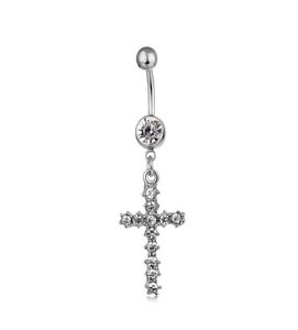 D0192 1 couleur le style croix 01801 nombril anneaux de nombril avec des pierres claires piercing bijoux 4457940