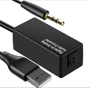 Conectores D15 DAC, adaptador decodificador USB analógico Digital a Coaxial, convertidor de fibra óptica Jack de 3,5mm para PS-4 HDTV DVD