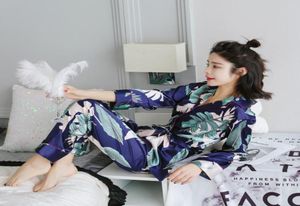 Daisy Pajamas Femmes 2020 Nouveau printemps d'automne Stitch Pijamas Set Silk FeelsWear Pyjamas for Women Pijama Feminino Pyjama5294498