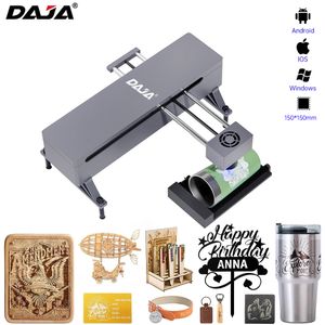 Daja DJ7 graveur laser Machine de gravure de bricolage portable pour en verre en cuir en métal peint en plastique CNC CNC Cutter et rouleau