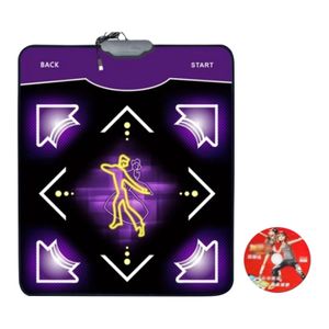 Tapis de danse Tapis de danse pour PC portable Tapis de révolution Tapis de musculation sensible Étape antidérapante Interface USB Jeu vidéo à domicile Couverture de fitness en PVC 231108