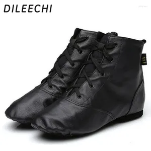 Chaussures de danse DILEECHI en toile pour femmes adultes, semelle extérieure haute et souple, Jazz, pratique du ballet masculin